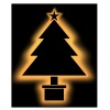 クリスマスツリー　ライト　シルエット