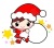 クリスマス・サンタクロースの格好をした女の子のイラスト