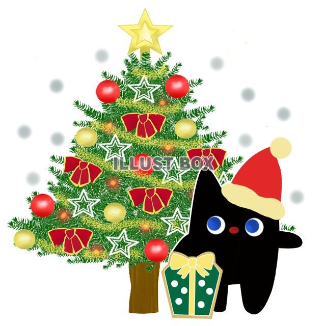 無料イラスト 猫とクリスマス