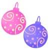 ピンクと紫のクリスマスボール