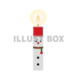 クリスマス　雪だるまのキャンドル