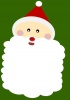 クリスマス・サンタのお髭にメッセージフレーム素材