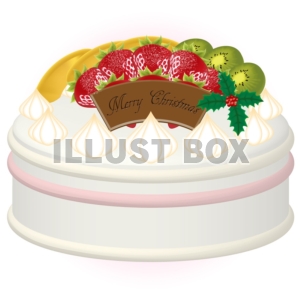 【ワンポイントイラスト】クリスマスケーキ