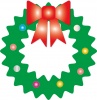 クリスマスリース（リボン）