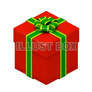 無料イラスト クリスマスのプレゼントボックス 赤