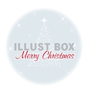 クリスマス　輝くツリーのイラスト