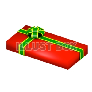 クリスマスのプレゼントボックス・長方形赤
