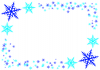 雪の結晶フレーム（ブルー）
