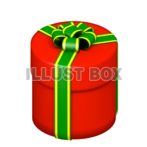 クリスマスのプレゼントボックス・円筒赤