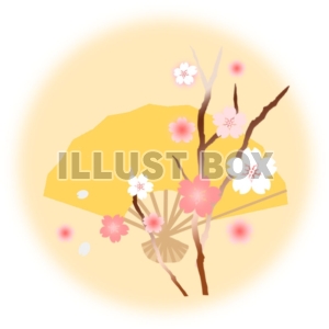 桜と扇●年賀状●