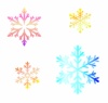 年賀状　水彩風雪の結晶