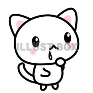 無料イラスト よだれをたらす猫ちゃんのイラスト