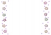 【縦横可】手書き風　紫のお花フレーム