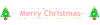 クリスマス ライン素材 クリスマスツリーとメリークリスマス（ピンク）
