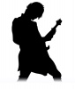 【シルエット】ロックバンド　人物　ギター01