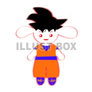 無料イラスト うさちゃんのドラゴンボール 孫悟空 コスプレ