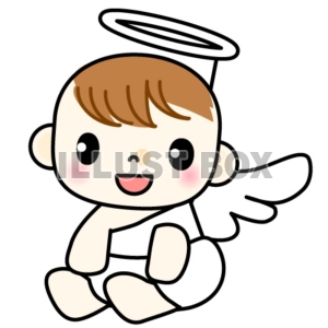 赤ちゃんコスプレ・天使のイラスト