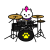 しろねこドラマー　”パンク”