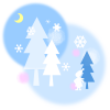 雪の森　透過PNG