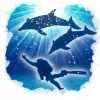 【ワンポイントイラスト】ダイバーと海の生き物たち　09