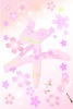 年賀状　桜の午テンプレート