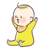 【透過PNG】ばんざい赤ちゃん