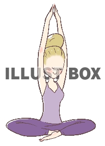 【透過PNG】yogaする女性