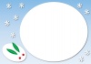 【EPS（ベクターデータ）】雪うさぎのグリーティングカード