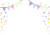 ガーランドと星・音符のフレーム[EPSベクターデータつき]透過PNG