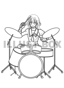 女の子バンド　ドラム