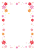ピンク系・お花のフレーム縦枠・透過PNG・EPS（ベクターデータ） 