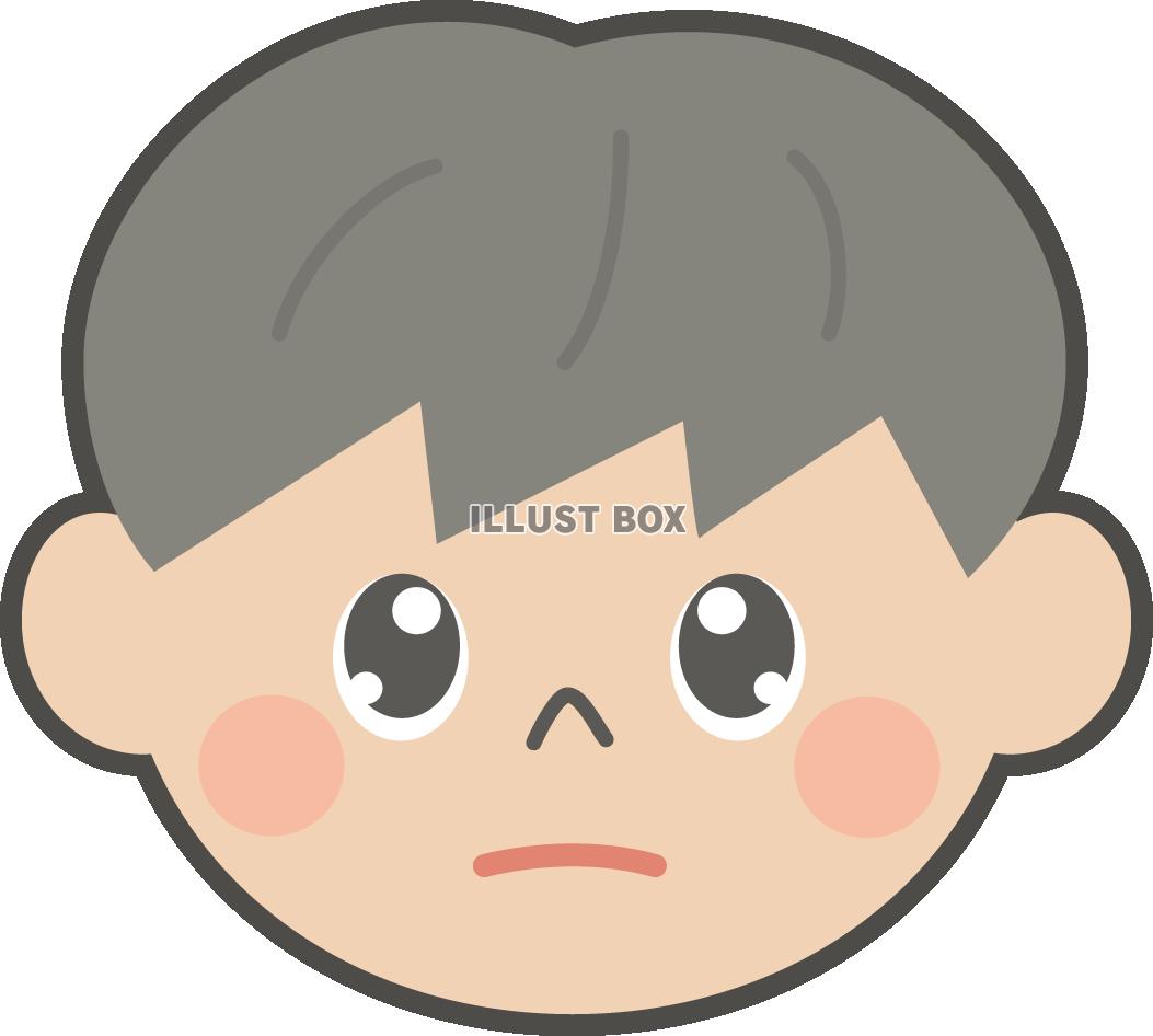 【EPS】男の子：face【透過PNG】