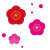 梅の花イラスト　[EPSベクターデータつき]透過PNG
