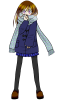 透過PNG　冬の女学生