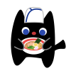 福島の喜多方ラーメン猫
