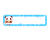 名札に使えるパンダと雪のフレーム型イラスト【透過ＰＮＧ】