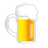 ビールジョッキのイラスト　左　【透過PNG】