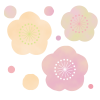 梅の花イラスト　【透過PNG】