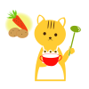 [EPS/PNG]料理をする猫