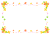 明るい秋色の四つ葉のクローバーフレーム枠【透過PNG・EPS（ベクターデータ） 