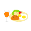 [EPS/PNG]朝食（パン）