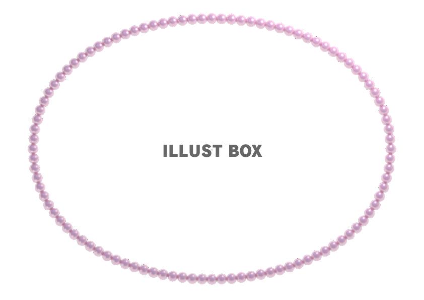 真珠の楕円フレーム・ピンク