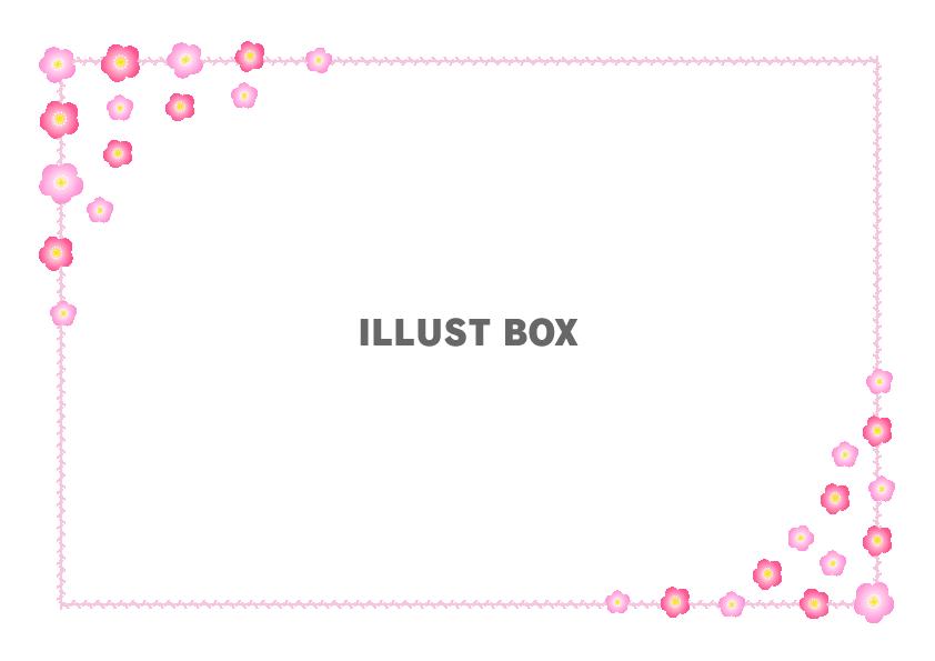 梅の花びらのフレーム[EPS/PNG]