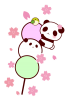 桜・三色団子・パンダちゃんイラスト【透過PNG】