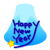 年賀状 富士山 HAPPY NEW YEAR 2【透過PNG】【EPS】