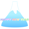 年賀状 富士山 HAPPY NEW YEAR 1【透過PNG】【EPS】