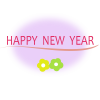 「HAPPY　NEW　YEAR」のご挨拶と梅