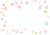 ふんわり桜の花フレーム【透過PNG】