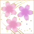 金粉と桜【透過PNG】