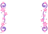 【縦横可】桜の和風むらさきフレーム【透過PNG】